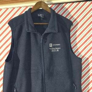 Vineyard Vines Men's Navy Blue Fleece Vest